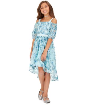 sequin hearts cold shoulder long dress