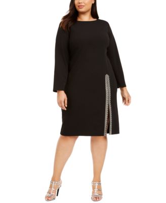 macy's calvin klein plus dresses