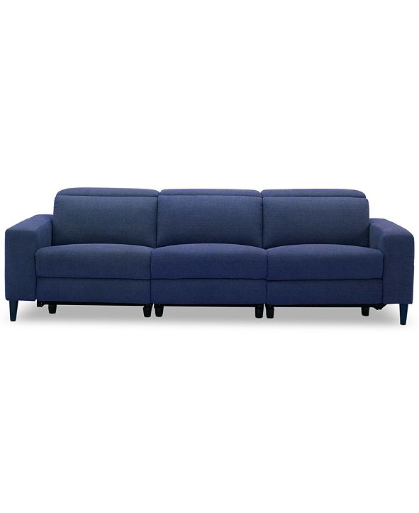 Furniture Sleannah 3Pc. Fabric Sofa with 3 Power Recliners & Reviews