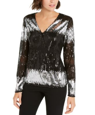 silver blouse macys