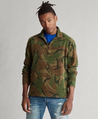 half zip camo pullover