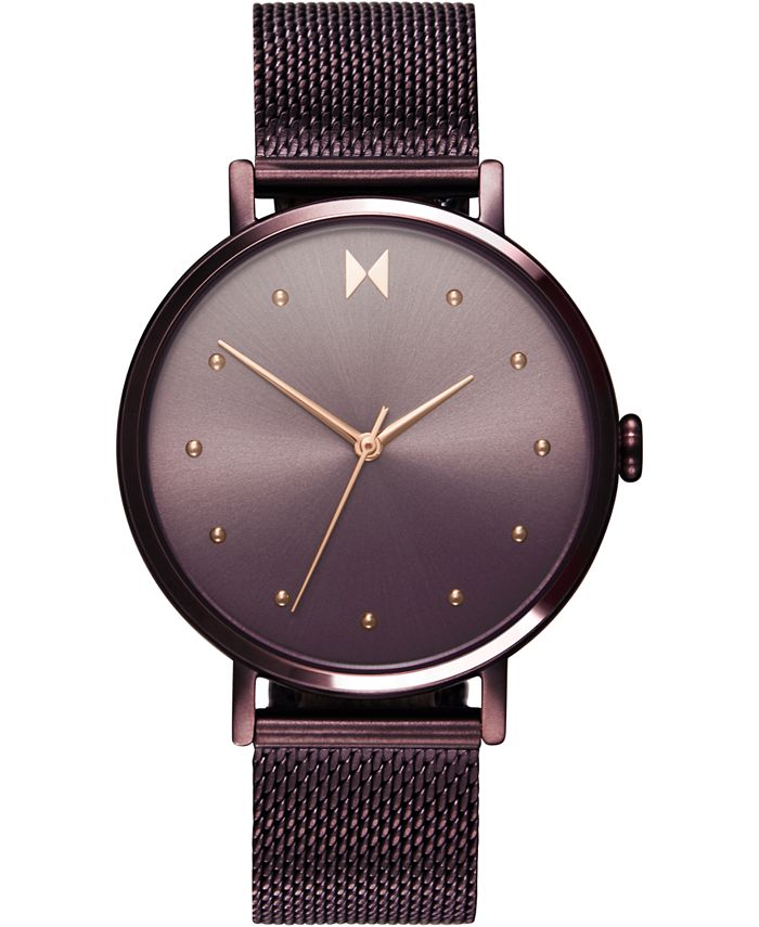 Mvmt Women S Dot Vibe Purple Steel Mesh Bracelet Watch 36mm Reviews Watches Jewelry Watches Macy S