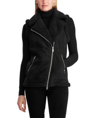 ralph lauren shearling vest