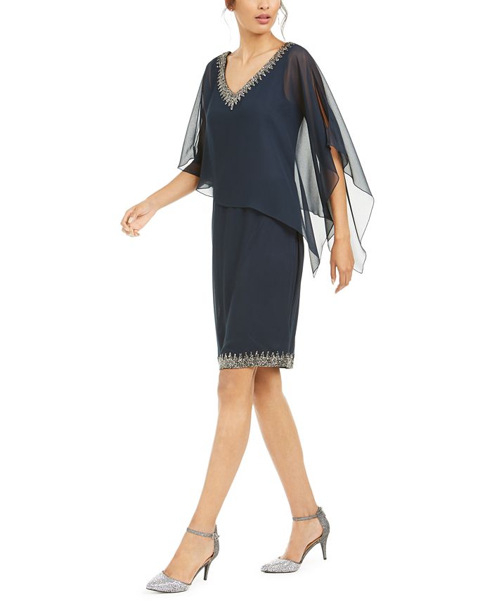 j kara embellished overlay gown