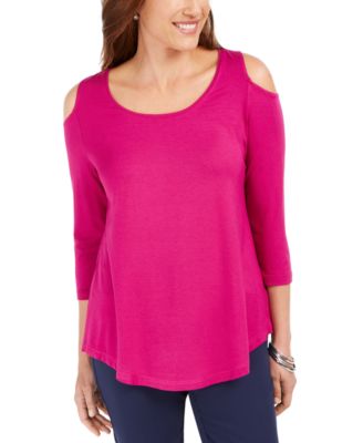 jm collection cold shoulder top