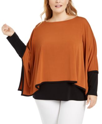 macy's poncho tops