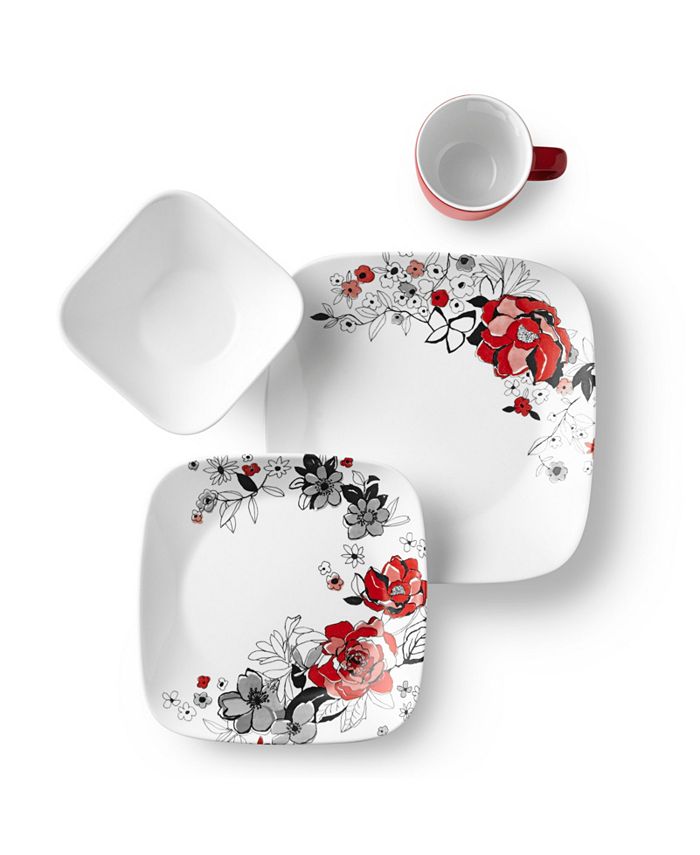 Corelle Boutique 16 Piece Set, Chelsea Rose & Reviews Dinnerware