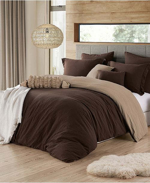 Cathay Home Inc Ultra Soft Reversible Crinkle Duvet Cover Set Twin Twin Xl Reviews Duvet Covers Bed Bath Macy S