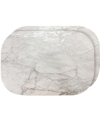 Изысканные домашние салфетки из фольгированного мрамора, гранита, толстой пробки, термостойкие салфетки размером 12 x 18 дюймов - Набор из 2