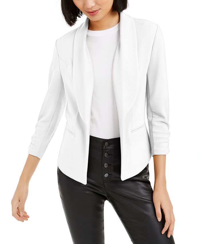 Bar III Ruched-Sleeve Blazer, Created for Macy's & Reviews - Jackets ...