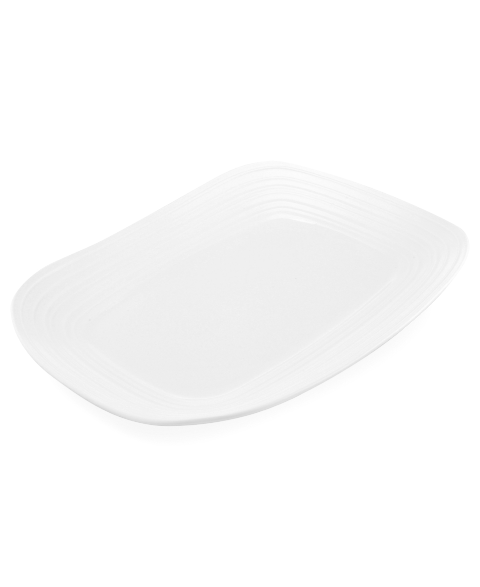 Mikasa Swirl White Rectangular Platter   Serveware   Dining & Entertaining