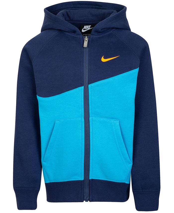 Nike Little Boys Colorblocked Fleece Swoosh Hoodie & Reviews - Sweaters ...