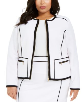 macy's calvin klein plus size coats