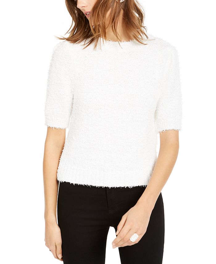 INC International Concepts INC Short Sleeve Puff Sweater Created for
