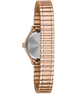 caravelle rose gold watch