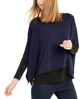 macy's poncho tops