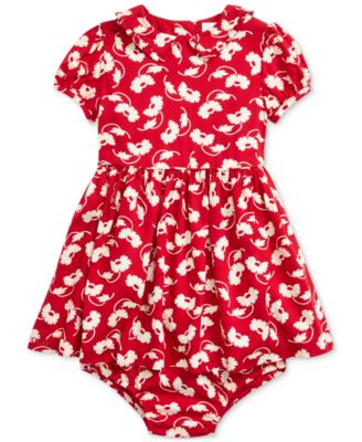 baby girl red ralph lauren dress