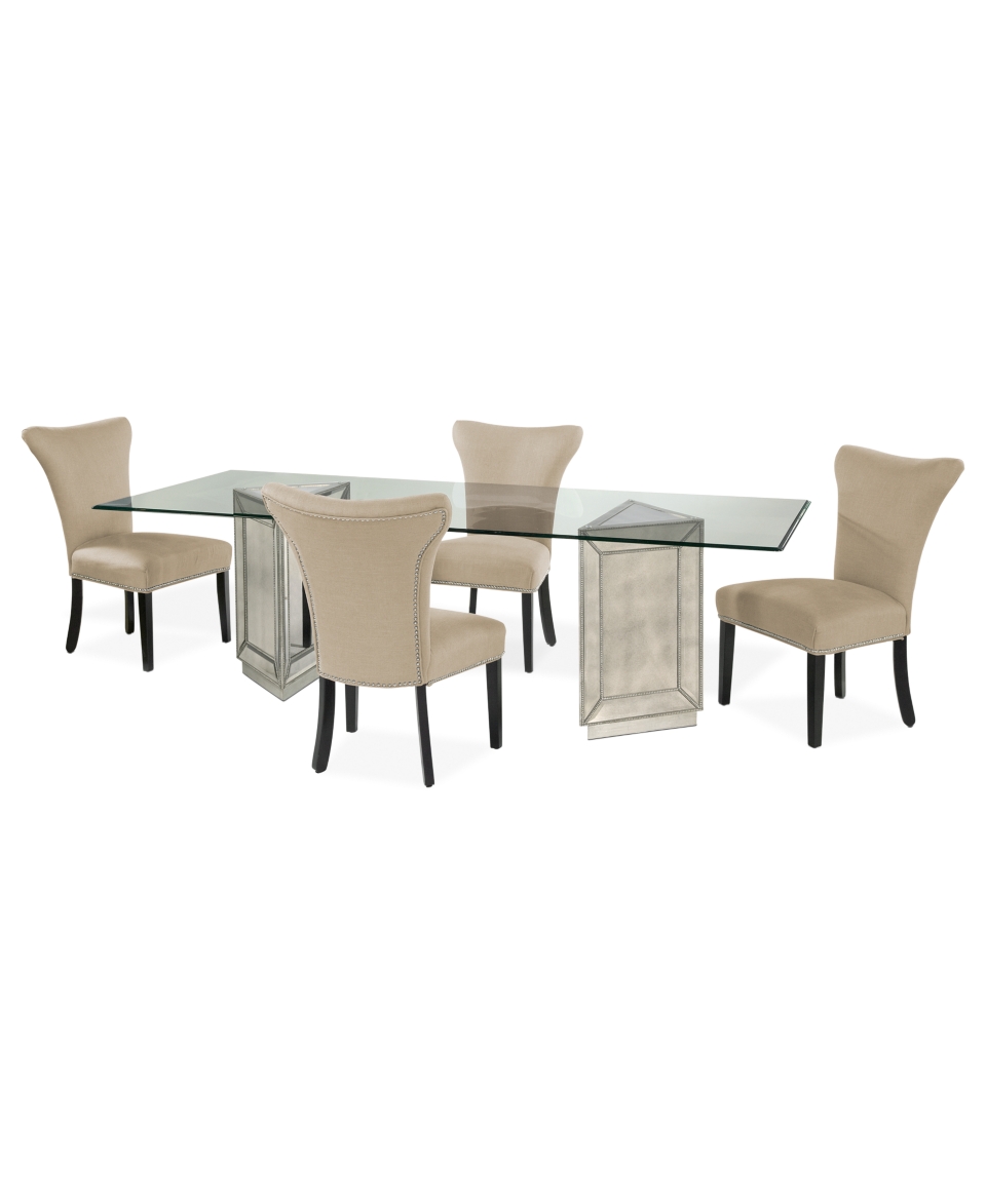 Sophia Dining Room Furniture, 5 Piece Set (96 Table and 4 Side Chairs)   Furniture