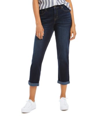 cuffed girlfriend jeans
