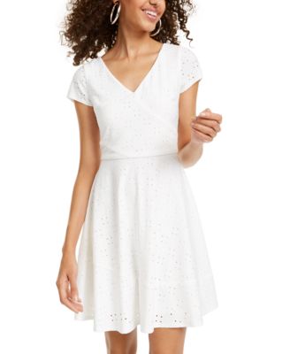 sequin hearts white dress