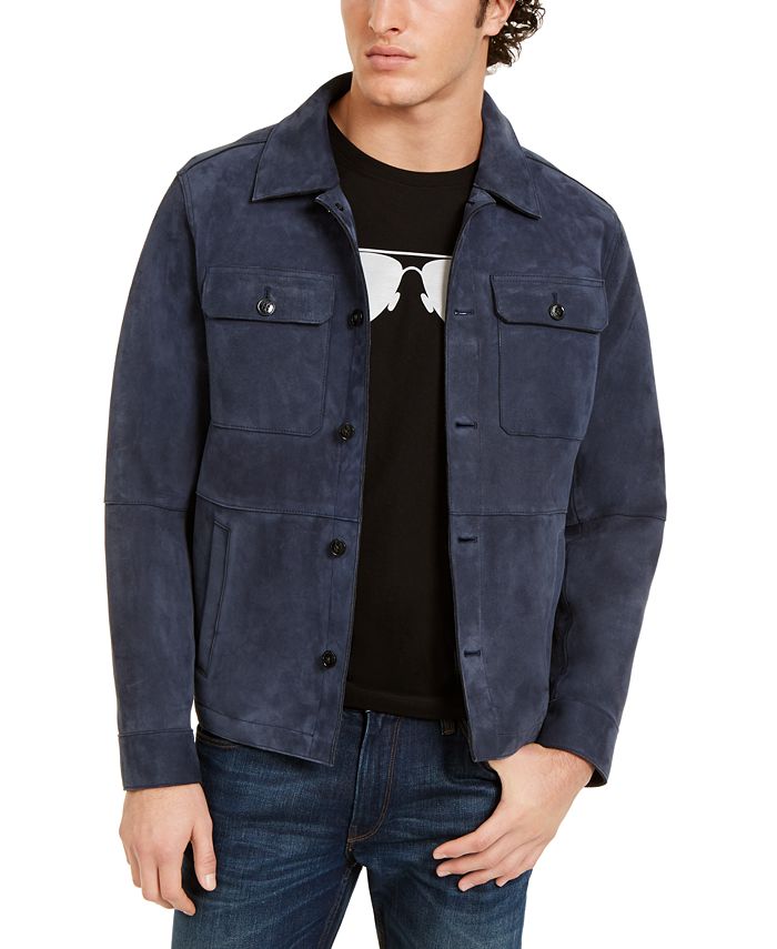 Michael Kors Men's Suede Shirt Jacket & Reviews - Coats & Jackets - Men ...