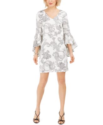 Shift Dress Msk Dresses At Macys MSK Women's Collared Puff-Sleeve