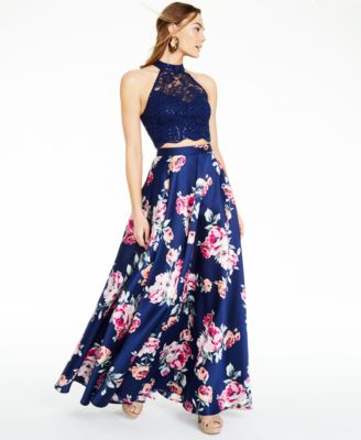 macys blue floral dress