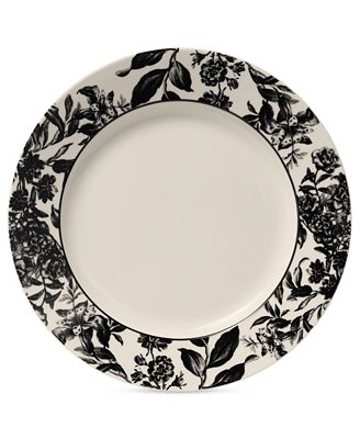 CLOSEOUT! Martha Stewart Collection Orleans Black Dinner Plate - Casual ...