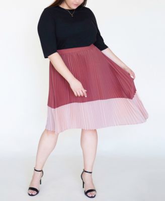 women's plus size midi skirts