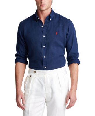 ralph lauren classic fit linen shirt