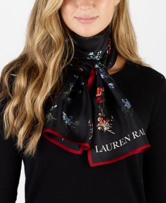 ralph lauren floral silk scarf