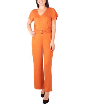 ny collection petite belted jumpsuit