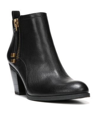 franco sarto black leather ankle boots