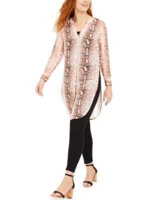 snake print tunic dress