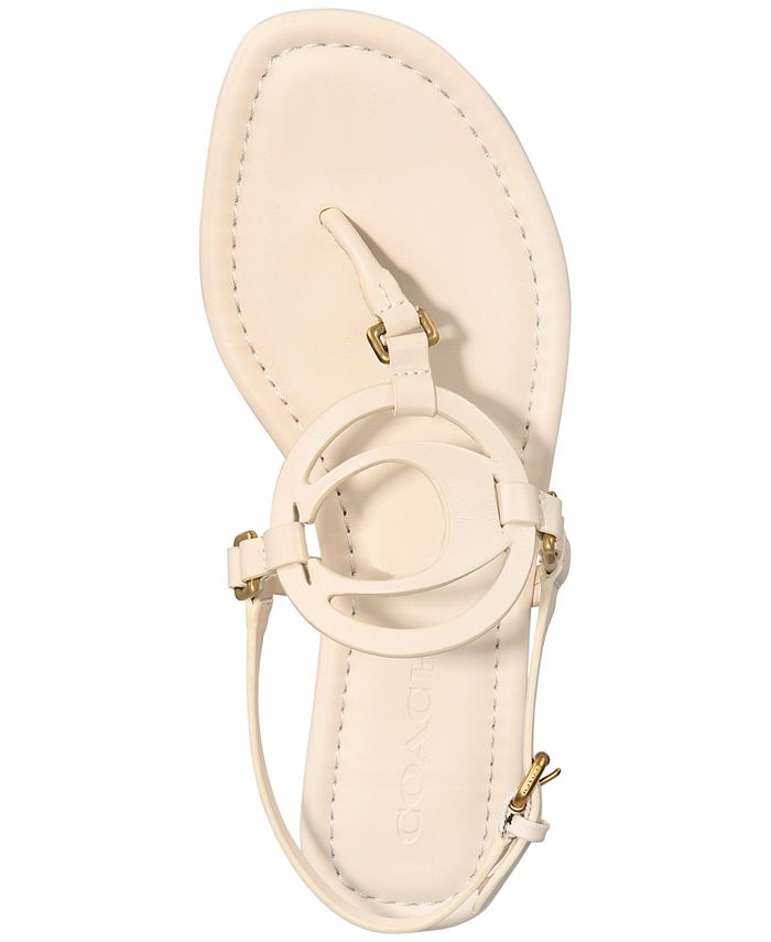 COACH Women's Jeri Leather Sandals & Reviews Sandals Shoes Macy's