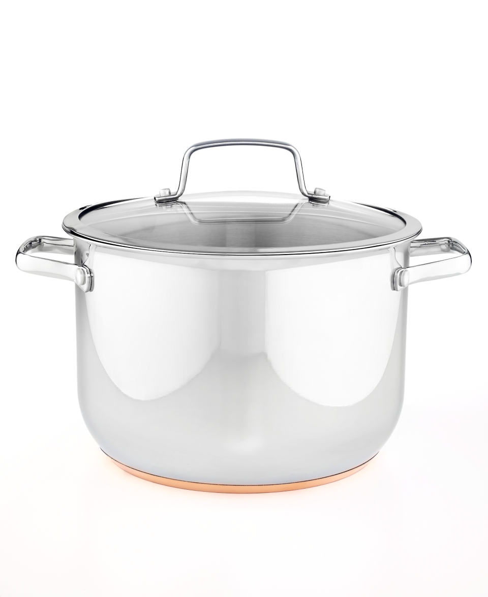 Martha Stewart Collection Copper Accent 16 Qt. Covered Stockpot