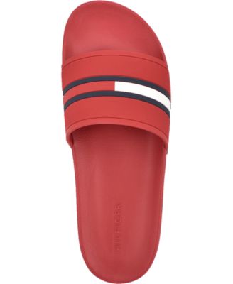 red tommy hilfiger slides