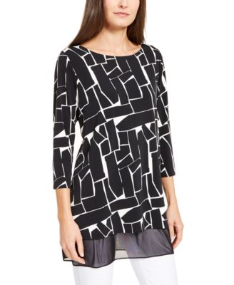 macy's petite tunic tops