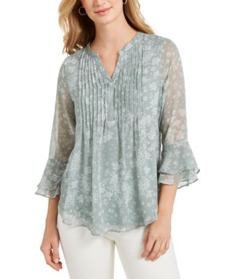 macys ruffle top