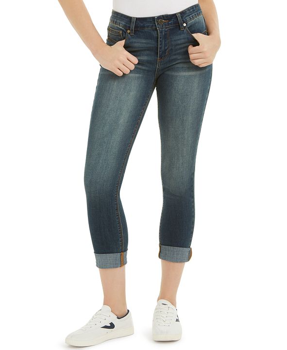 Indigo Rein Juniors' Cuffed Cropped Skinny Jeans & Reviews - Jeans ...