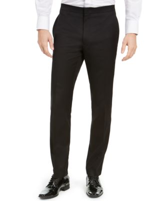 mens slim fit black tuxedo pants