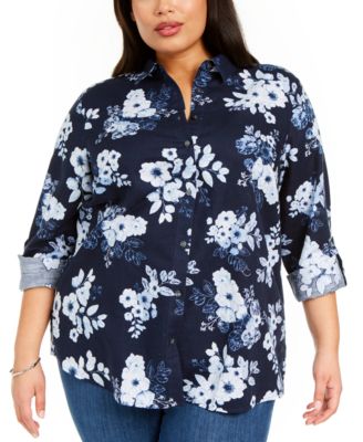 macy's plus size shirts