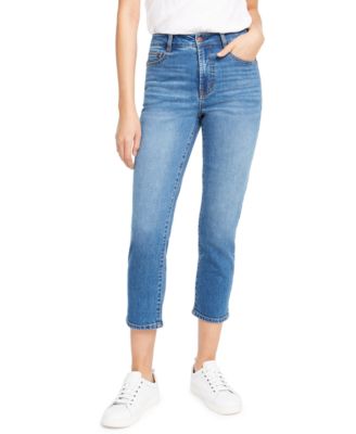 straight fit cropped jeans
