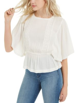 macys flutter sleeve top