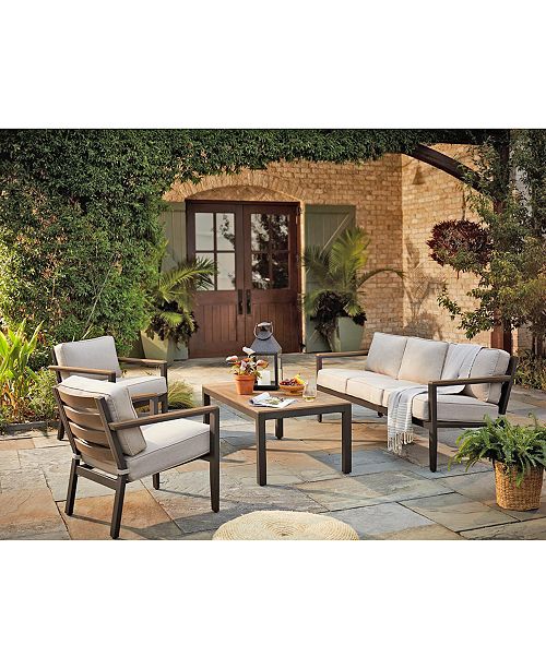 Furniture Stockholm Outdoor Seating Collection With Sunbrella Cushions Created For Macy S Reviews Furniture Macy S