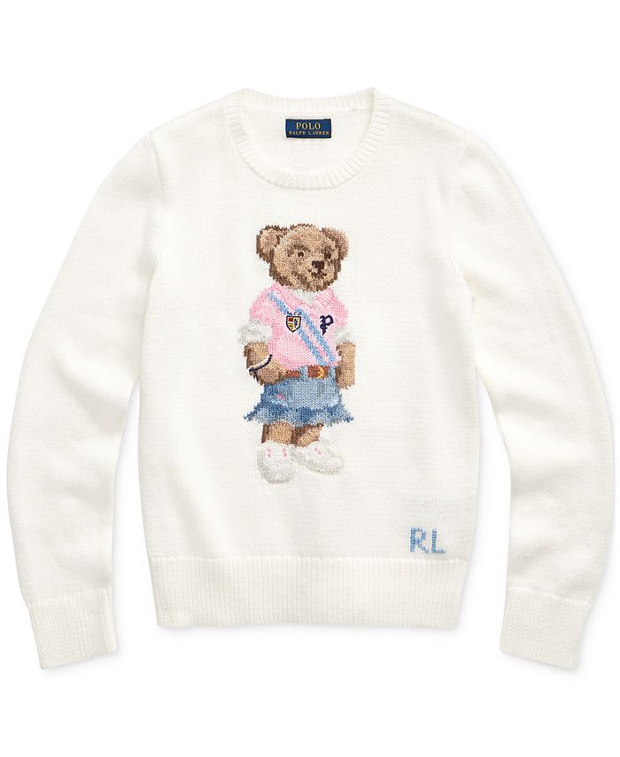 Polo Ralph Lauren Big Girls Spring Bear Cotton Sweater & Reviews ...