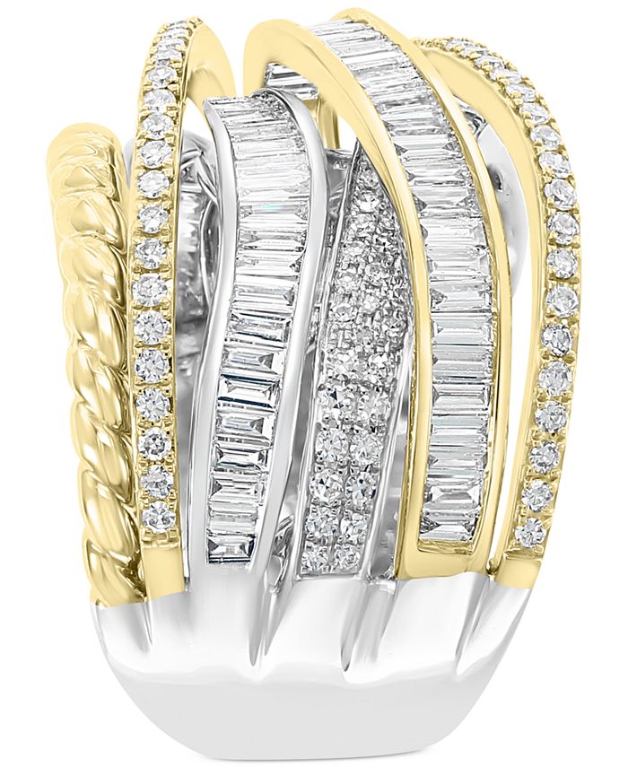 EFFY Collection EFFY® Diamond Baguette Crossover Statement Ring (11/3