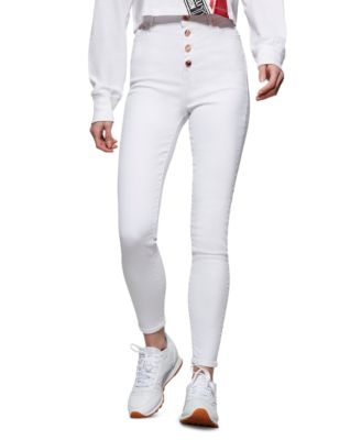 macy's white skinny jeans