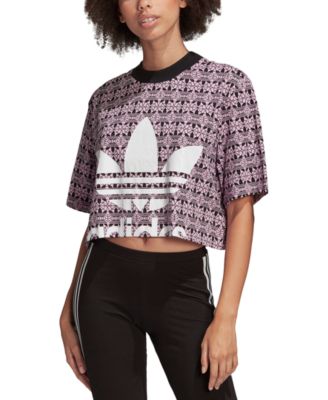 Cotton Printed Cropped T-Shirt 