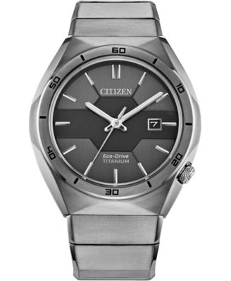 Мужские часы Citizen Armor Eco-Drive с серебристым титановым браслетом, 41 мм
